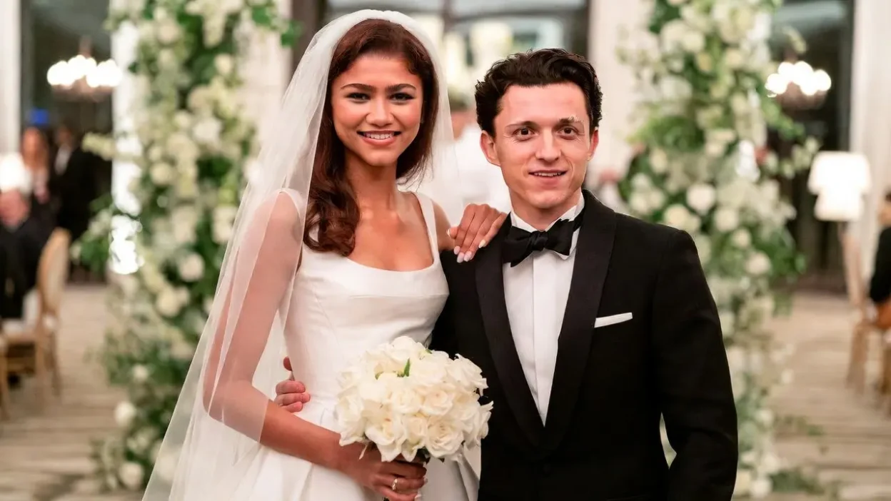Tom Holland and Zendaya at their wedding